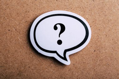 Soru İşareti Konuşma Bubble Sign