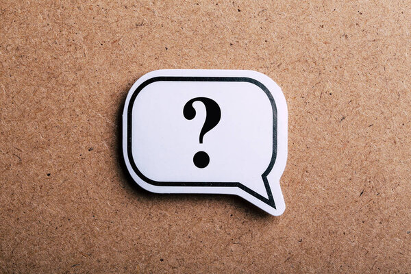 Question Mark Speech Bubble Sign