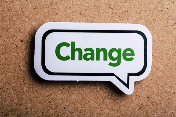 Change Concept Speech Bubble — Stock Photo, Image