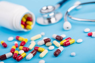 Tıp Ve Stetoskop Mavi