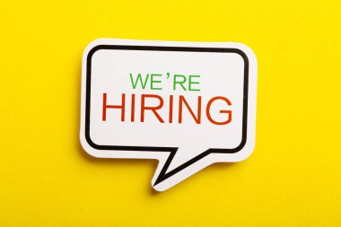 Biz Sarı Yalıtılmış Konuşma Balonu İşe