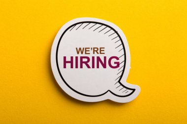 Biz Sarı Yalıtılmış Konuşma Balonu İşe