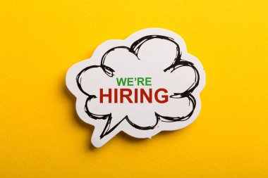 Biz Sarı Yalıtılmış Konuşma Balonu İşe