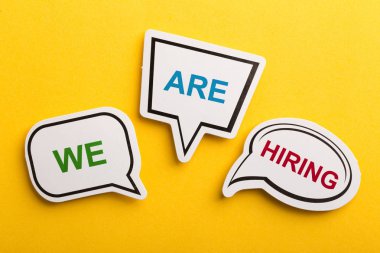 Biz Sarı Yalıtılmış Konuşma Balonu İşe