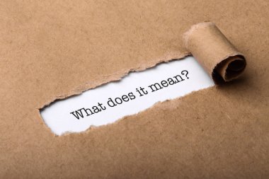 What Does It Mean Concept