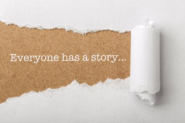 Herkes bir hikaye kavram vardır