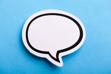 Boş Konuşma Balonu Mavi Yalıtılmış