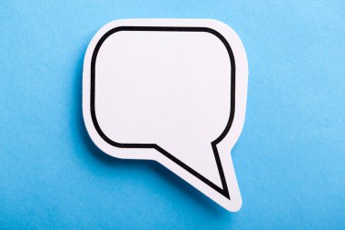 Boş Konuşma Balonu Mavi Yalıtılmış