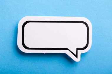 Boş Konuşma Balonu Mavi Yalıtılmış