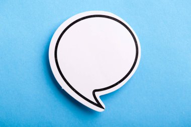 Boş Konuşma Balonu Mavi Yalıtılmış