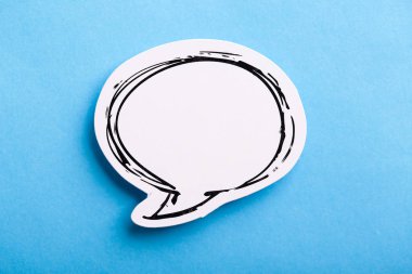 Boş Konuşma Balonu Mavi Yalıtılmış