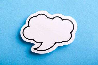 Boş Konuşma Balonu Mavi Yalıtılmış