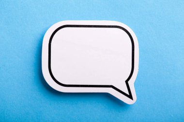 Boş Konuşma Balonu Mavi Yalıtılmış