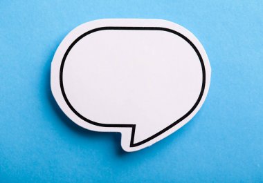 Boş Konuşma Balonu Mavi Yalıtılmış