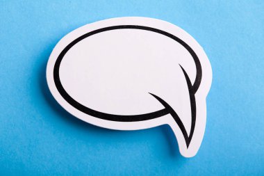 Boş Konuşma Balonu Mavi Yalıtılmış