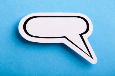 Boş Konuşma Balonu Mavi Yalıtılmış