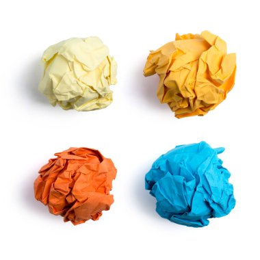 Renkli Buruşuk Kağıt Toplar Koleksiyonu