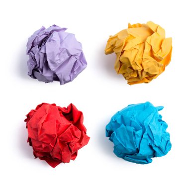 Renkli Buruşuk Kağıt Toplar Koleksiyonu
