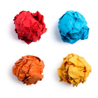Renkli Buruşuk Kağıt Toplar Koleksiyonu