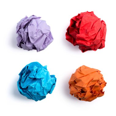 Renkli Buruşuk Kağıt Toplar Koleksiyonu
