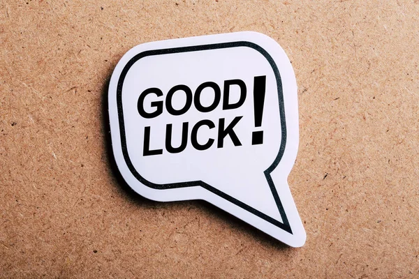 Good Luck Speech Bubble — Stock Photo, Image