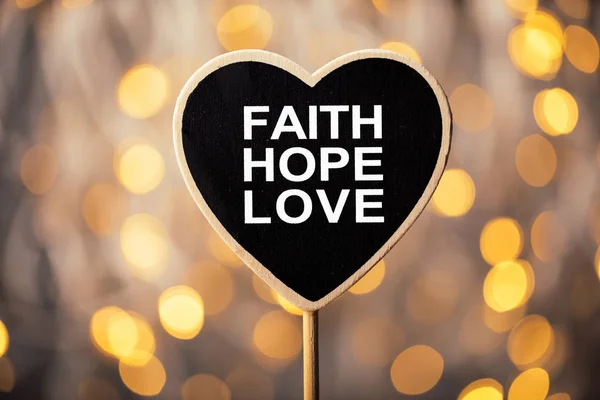 Glaube Hoffnung und Liebe — Stockfoto