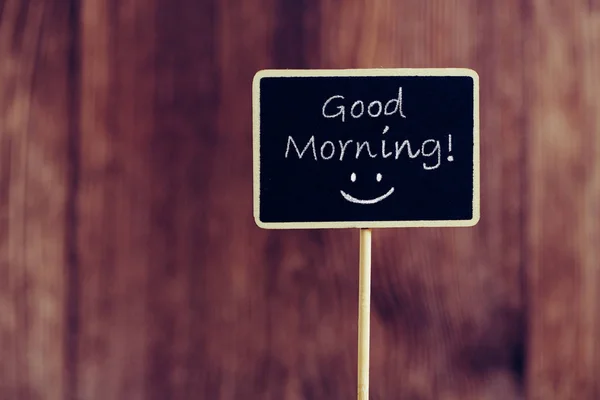 Good Morning Blackboard Sign — Stock Photo, Image
