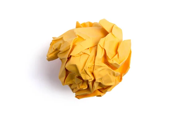 Crumpled Paper Ball Isolated — Stock Photo, Image