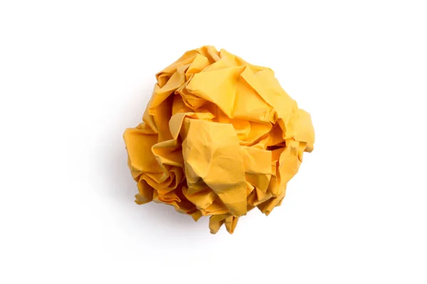 Crumpled Paper Ball Isolated — Stock Photo, Image