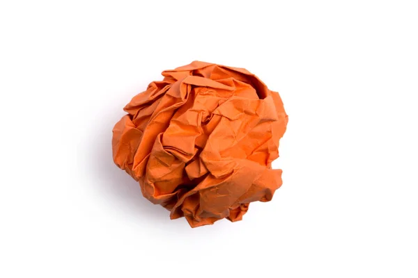 Crumpled Paper Ball Isolated — Stock Photo, Image