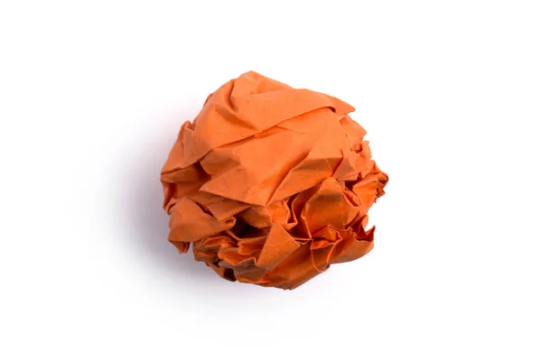 Crumpled Paper Ball Isolated — Stock Photo, Image