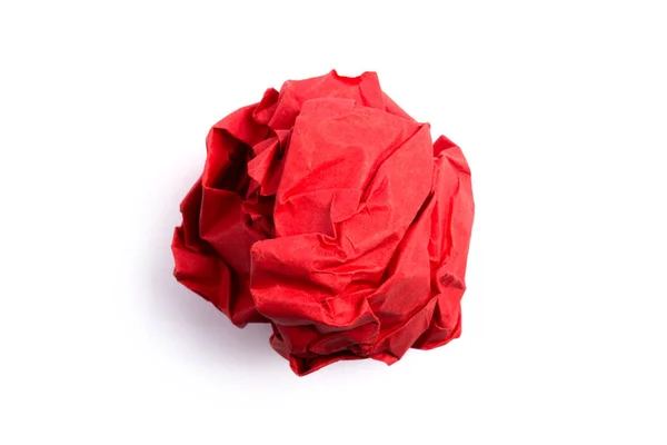 Crumpled Paper Ball Isolated — Stock Photo, Image