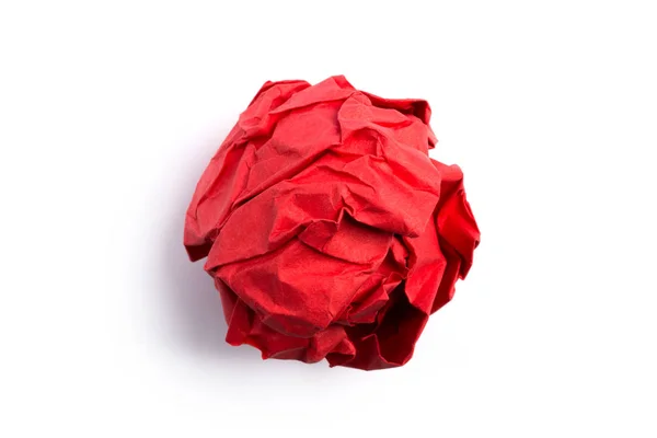 Crumpled Paper Ball Isolated — Stock Photo, Image
