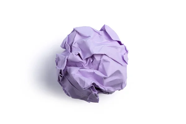 Crumpled Paper Ball Isolated — Stock Photo, Image