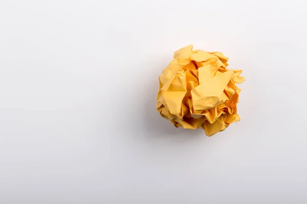 Crumpled Paper Ball Isolated — Stock Photo, Image