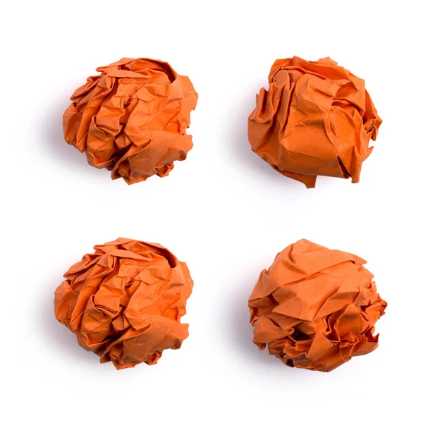 다채로운 구겨진 종이 공의 컬렉션 — 스톡 사진