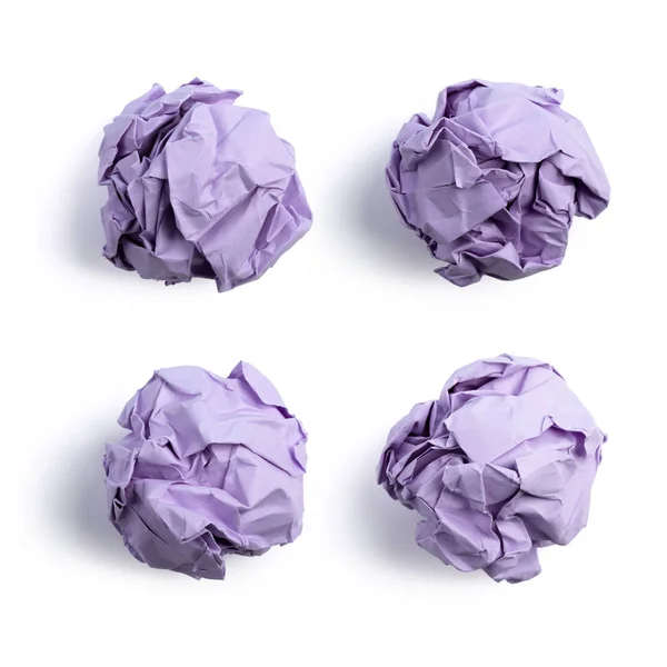 Collection Of Colorful Crumpled Paper Balls — Stock Photo, Image