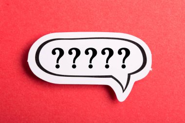 Soru İşareti Konuşma Balonu İzole