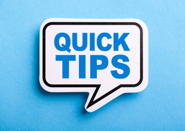 Hızlı İpuçları Konuşma Bubble Mavi Yalıtılmış