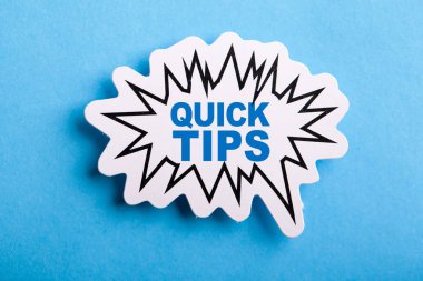 Hızlı İpuçları Konuşma Bubble Mavi Yalıtılmış