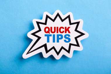 Hızlı İpuçları Konuşma Bubble Mavi Yalıtılmış