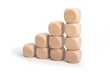 Büyüme Kavramı Blokları Beyaz Yalıtılmış