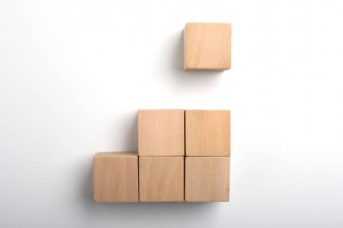 Büyüme Blokları Adımlar Beyaz Yalıtılmış