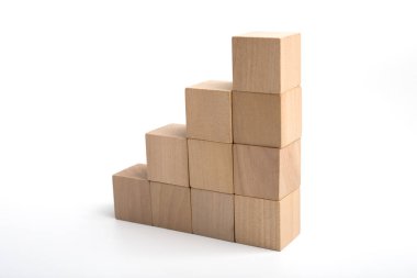 Büyüme Blokları Adımlar Beyaz Yalıtılmış