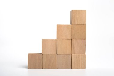 Büyüme Blokları Adımlar Beyaz Yalıtılmış