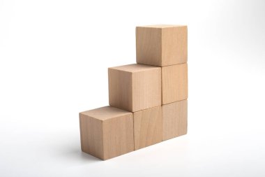 Büyüme Blokları Adımlar Beyaz Yalıtılmış