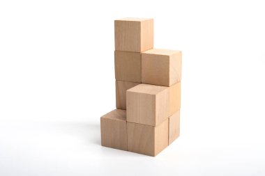 Büyüme Blokları Adımlar Beyaz Yalıtılmış