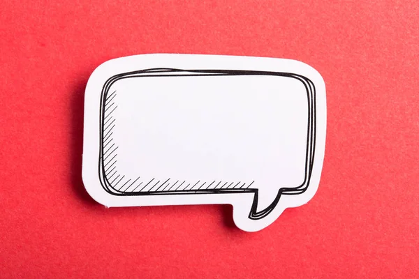 Speech Bubble Isolated On Red Background — Stock Photo, Image