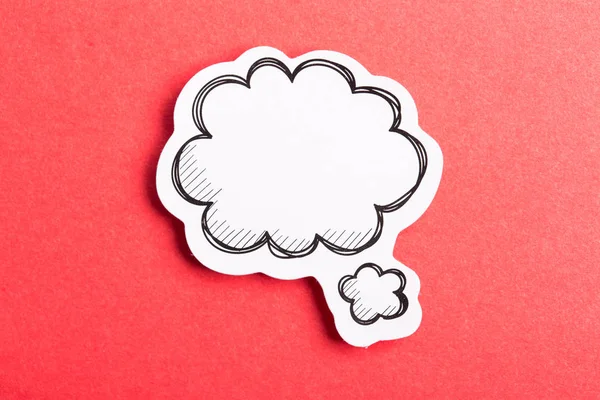 Speech Bubble Isolated On Red Background — Stock Photo, Image