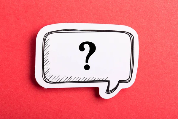 Question Mark Speech Bubble Isolated — Stock Photo, Image